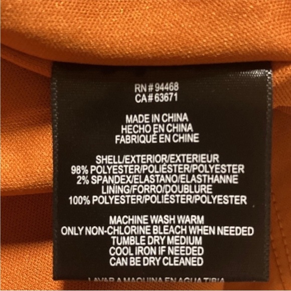 BCBG Orange Floral Slit Mid-Skirt - Picture 4 of 5